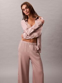 Calvin Klein Satin Sheen Pyjama Bottoms, Cedar - view 2, Cedar