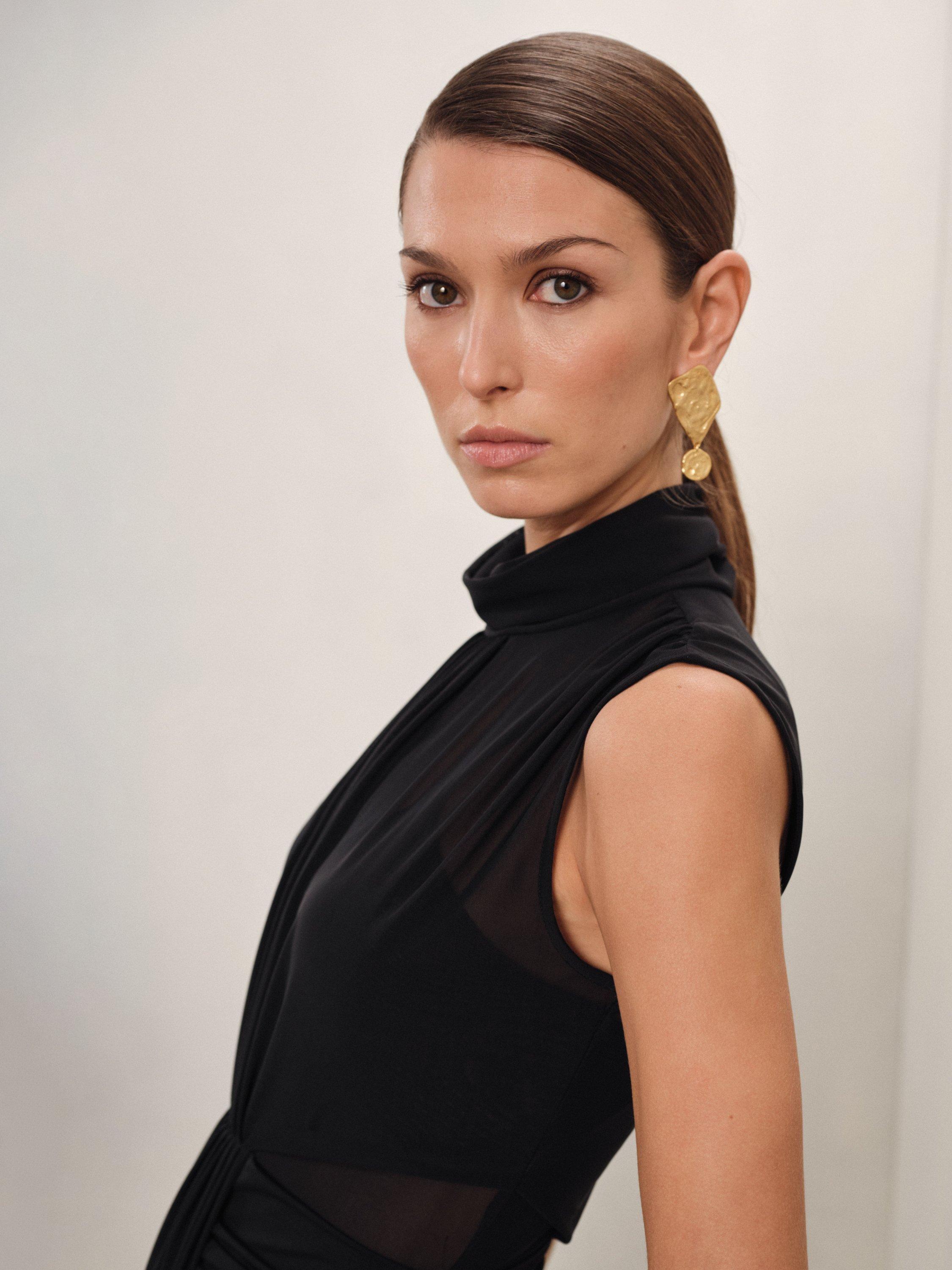 【海外限定】REISSワンピース☆Daniella sleeveless stretch-wov Reiss Daniella Sleeveless Ruched Maxi Dress, Black