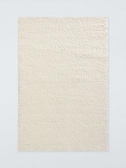 John Lewis Merino Wool Rich Boucle Rug, White, White