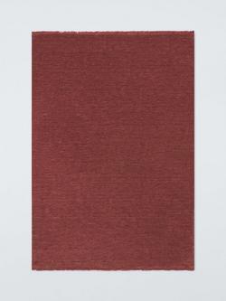 John Lewis Plain New Zealand Wool Rich Rug, Deep Red