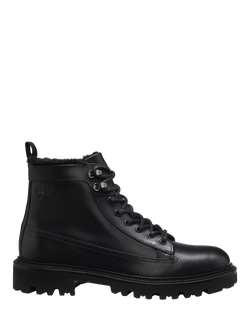 HUGO BOSS BOSS Julyo Lace Up Leather Ankle Boots, Black, Black