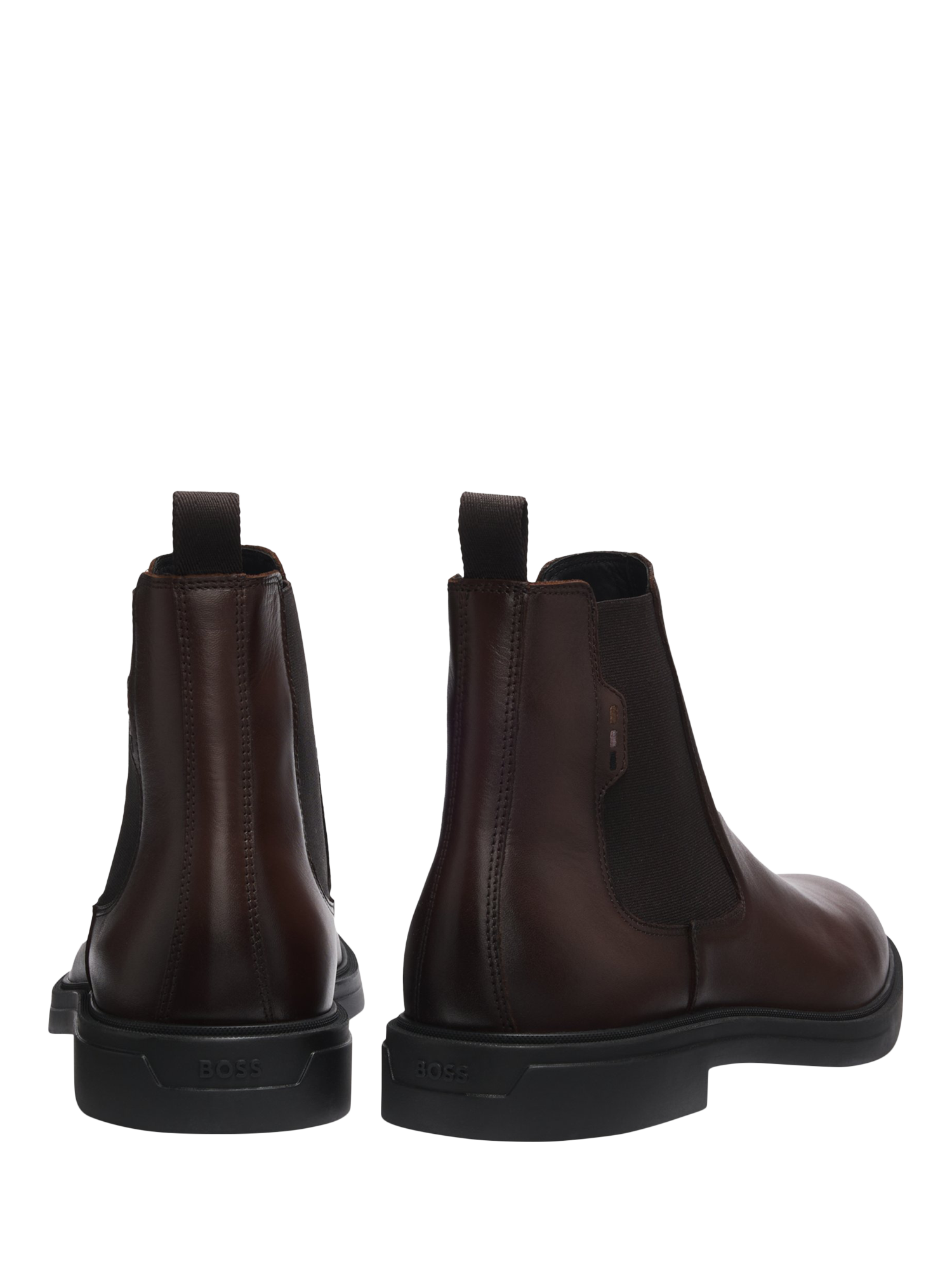 Product image 2 of 4, which shows HUGO BOSS Leather Chelsea Boots, Dark Brown, 8