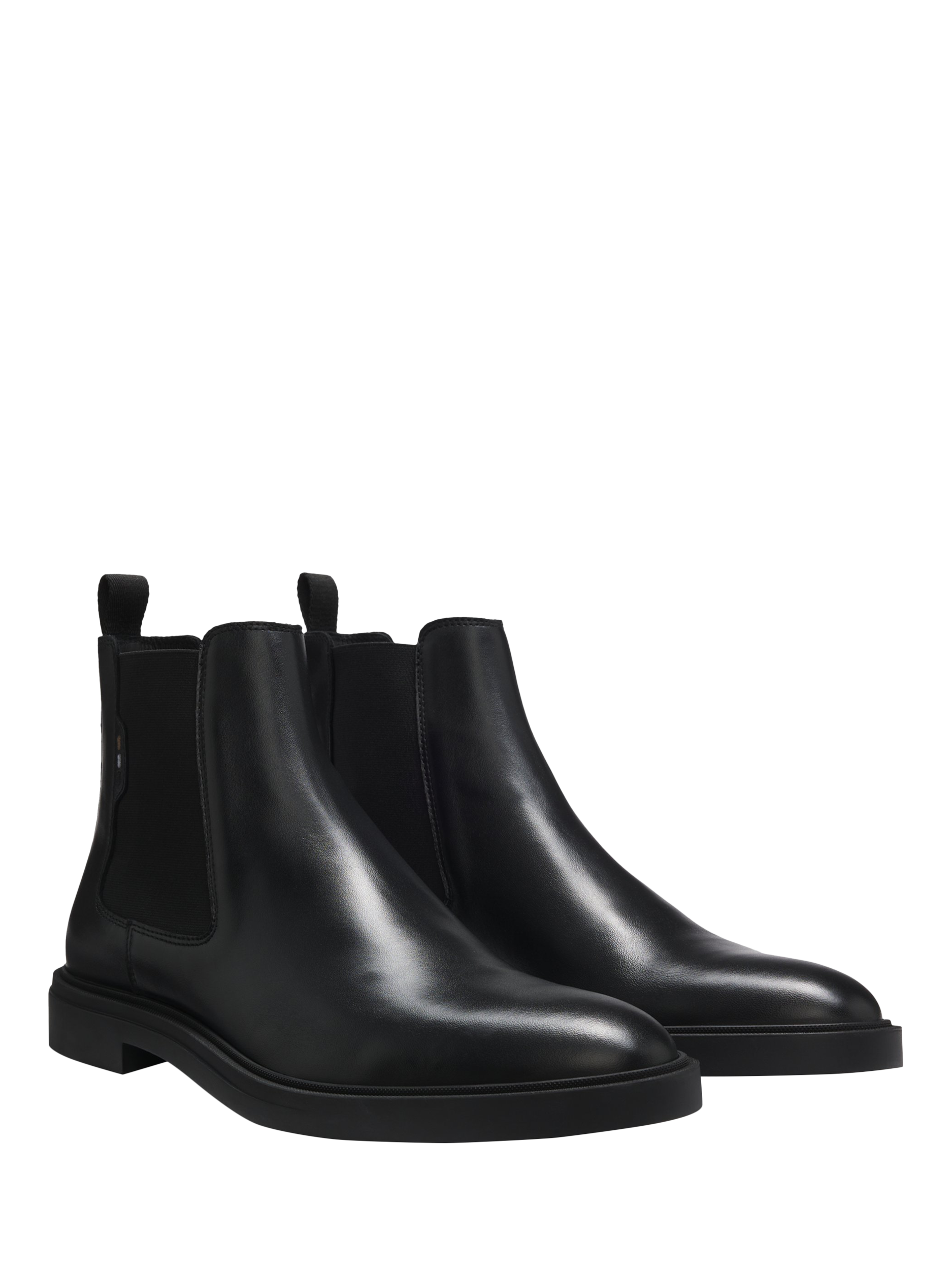 Product image 3 of 4, which shows HUGO BOSS Leather Chelsea Boots, Black, 5