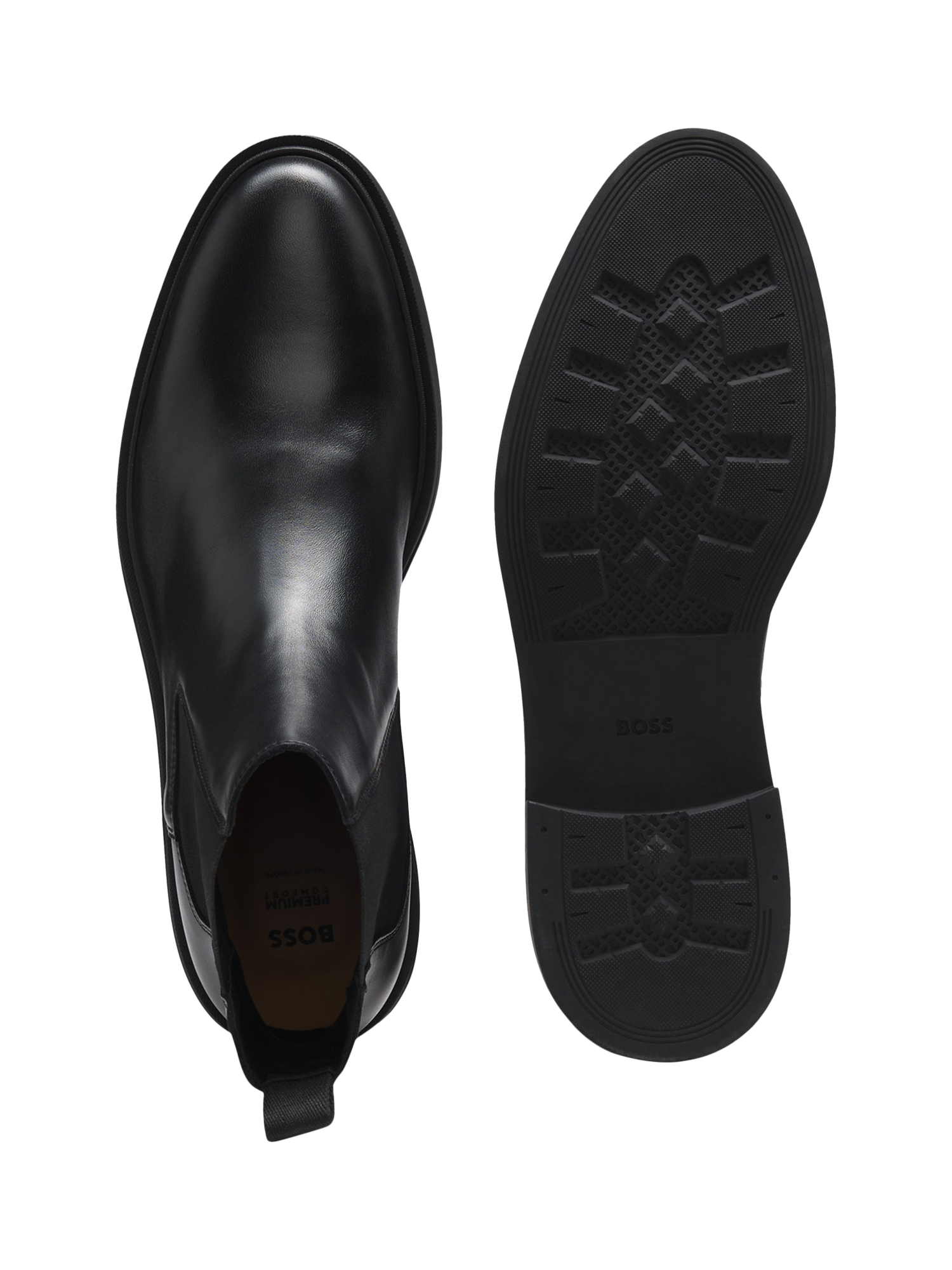 Product image 4 of 4, which shows HUGO BOSS Leather Chelsea Boots, Black, 5
