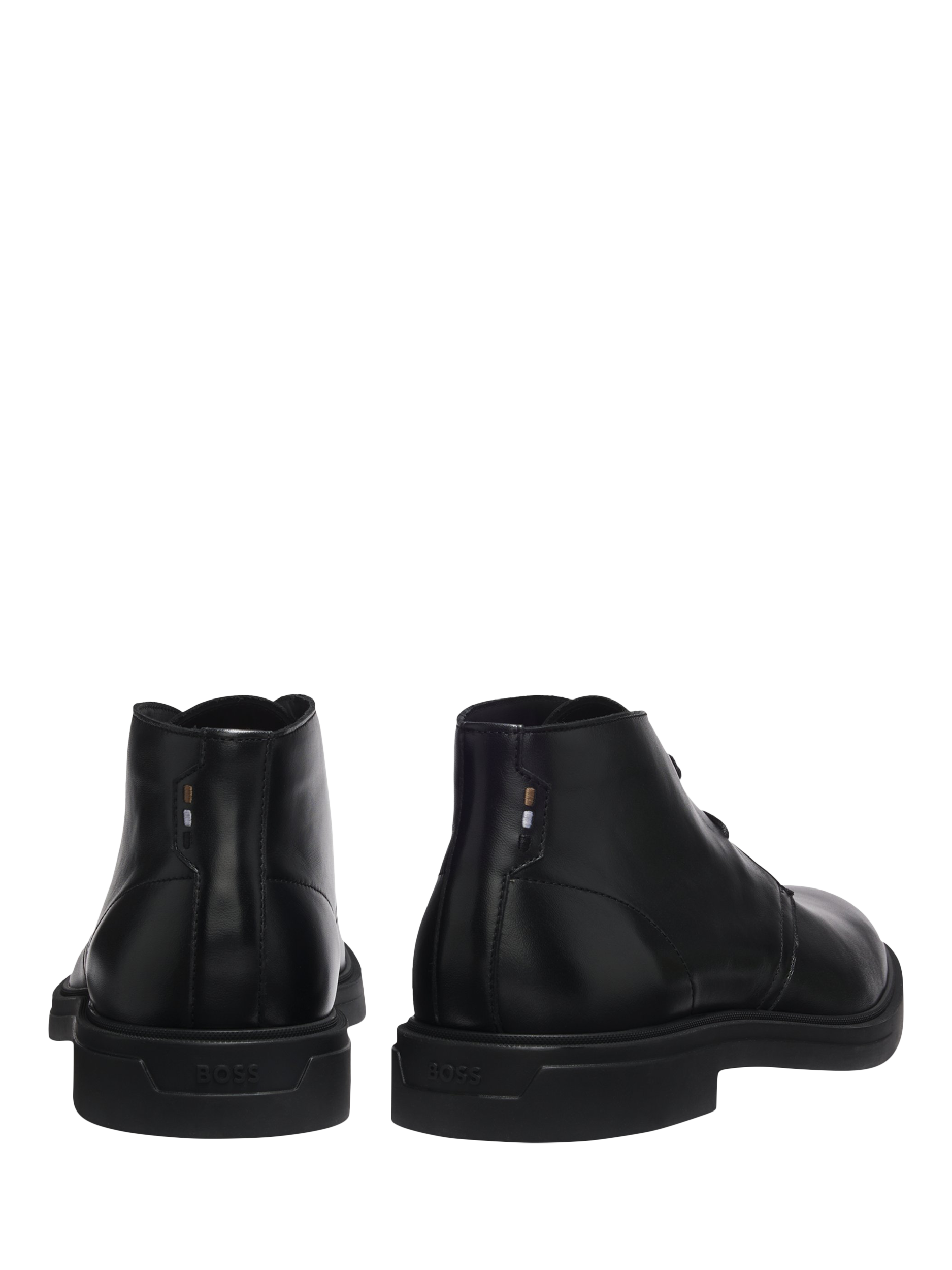 Product image 2 of 4, which shows HUGO BOSS Leather Lace-up Desert Boots, Black, 6