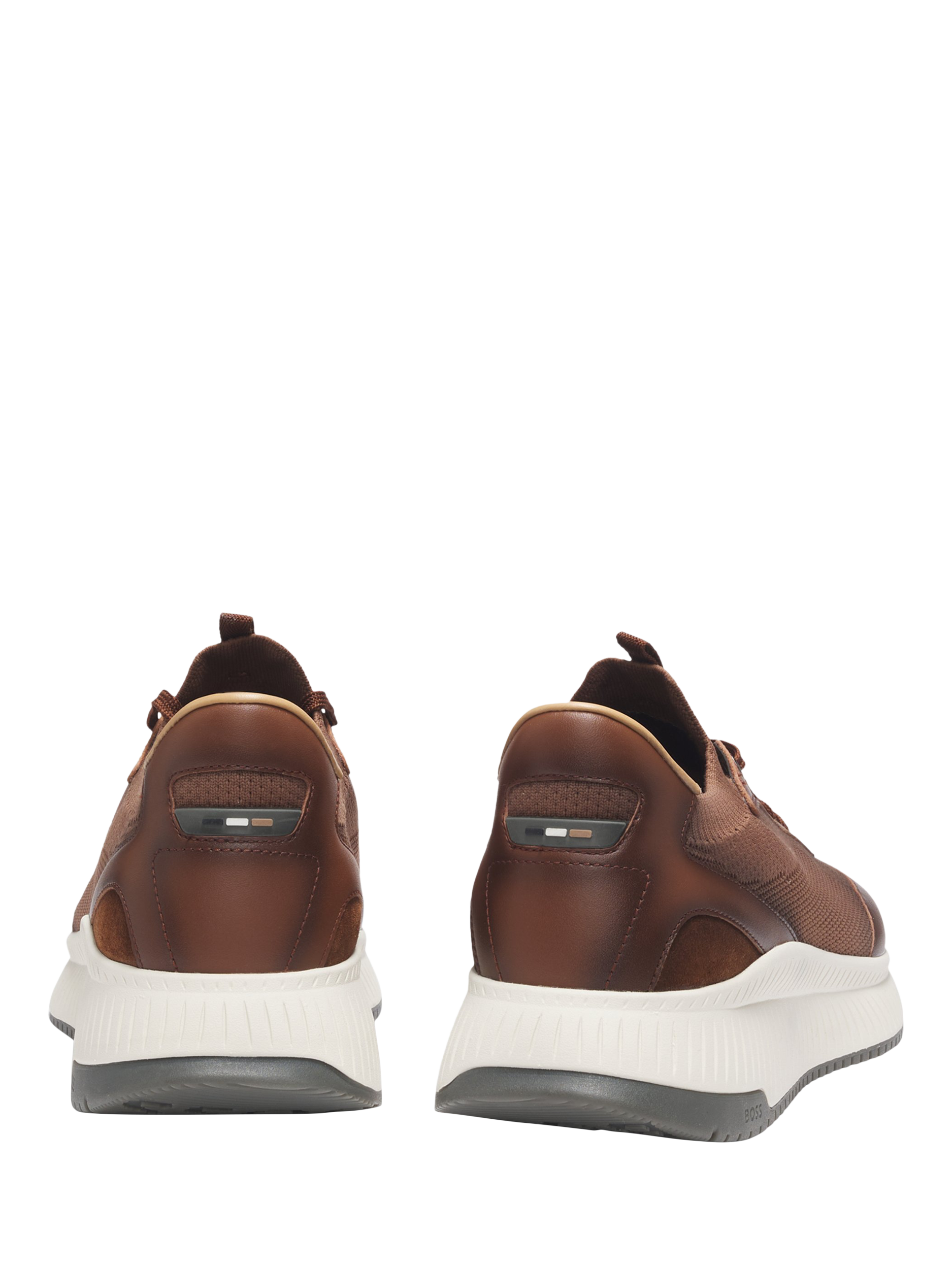 Product image 2 of 5, which shows HUGO BOSS Lace-Up Trainers, Medium Brown, 10