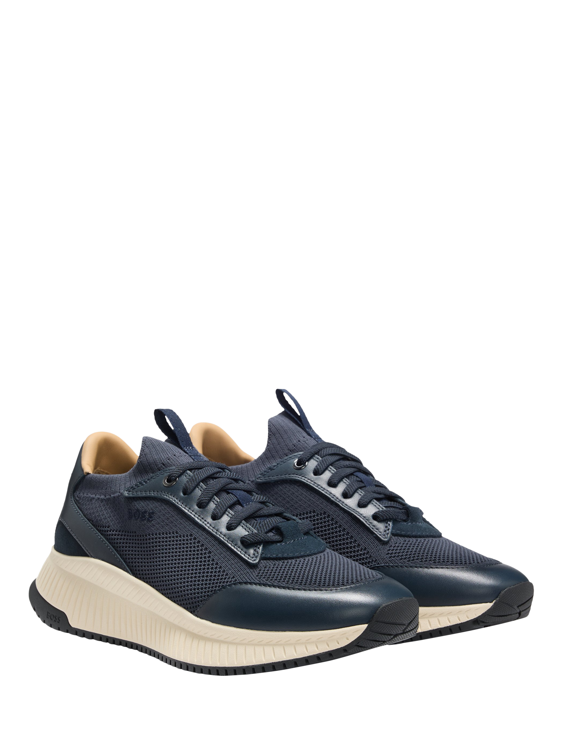 Product image 3 of 5, which shows BOSS Lace-Up Trainers, Dark Blue, 10