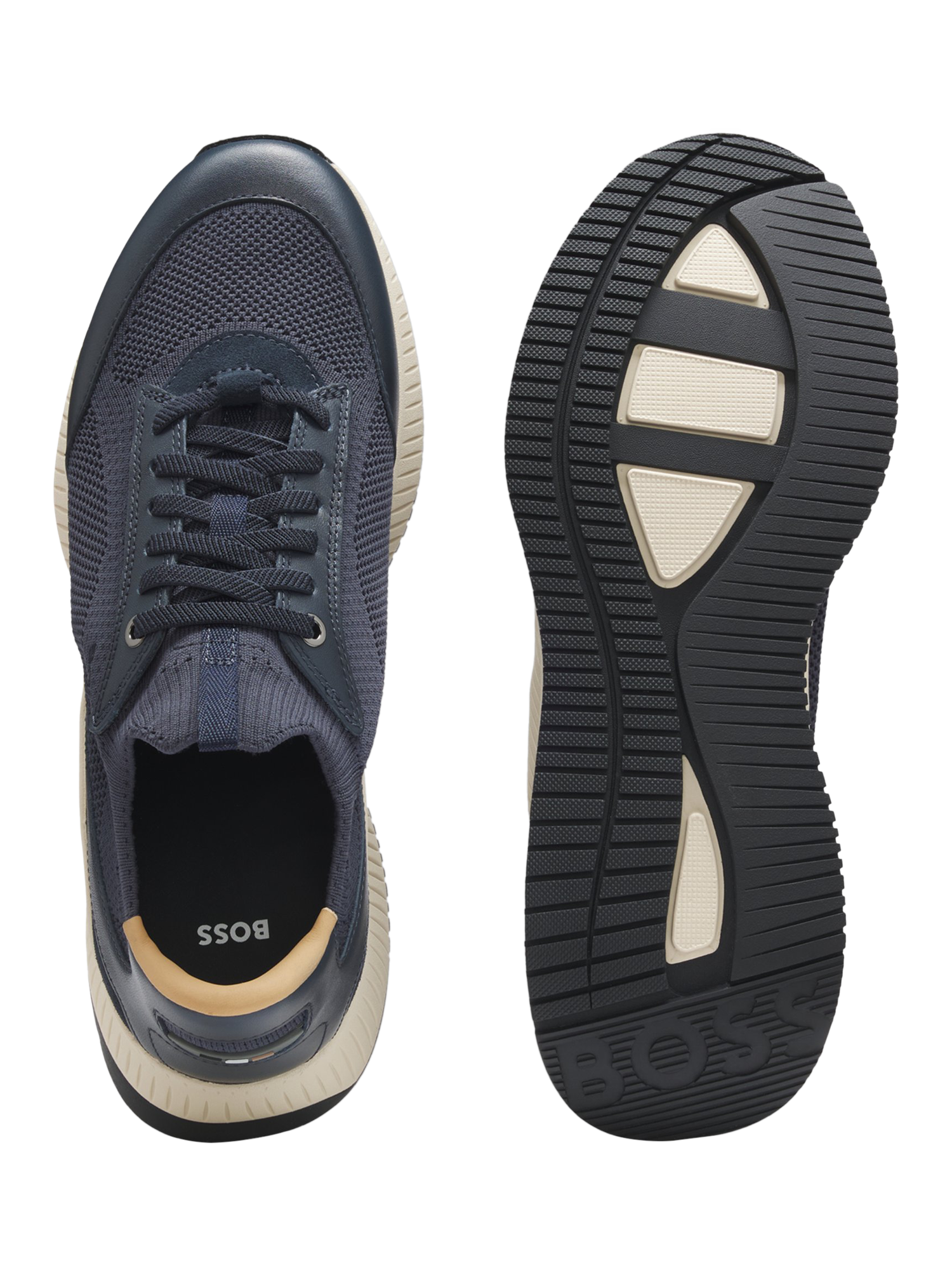 Product image 4 of 5, which shows BOSS Lace-Up Trainers, Dark Blue, 10