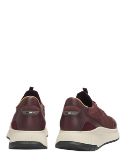 HUGO BOSS Lace-Up Trainers - view 2, Dark Red