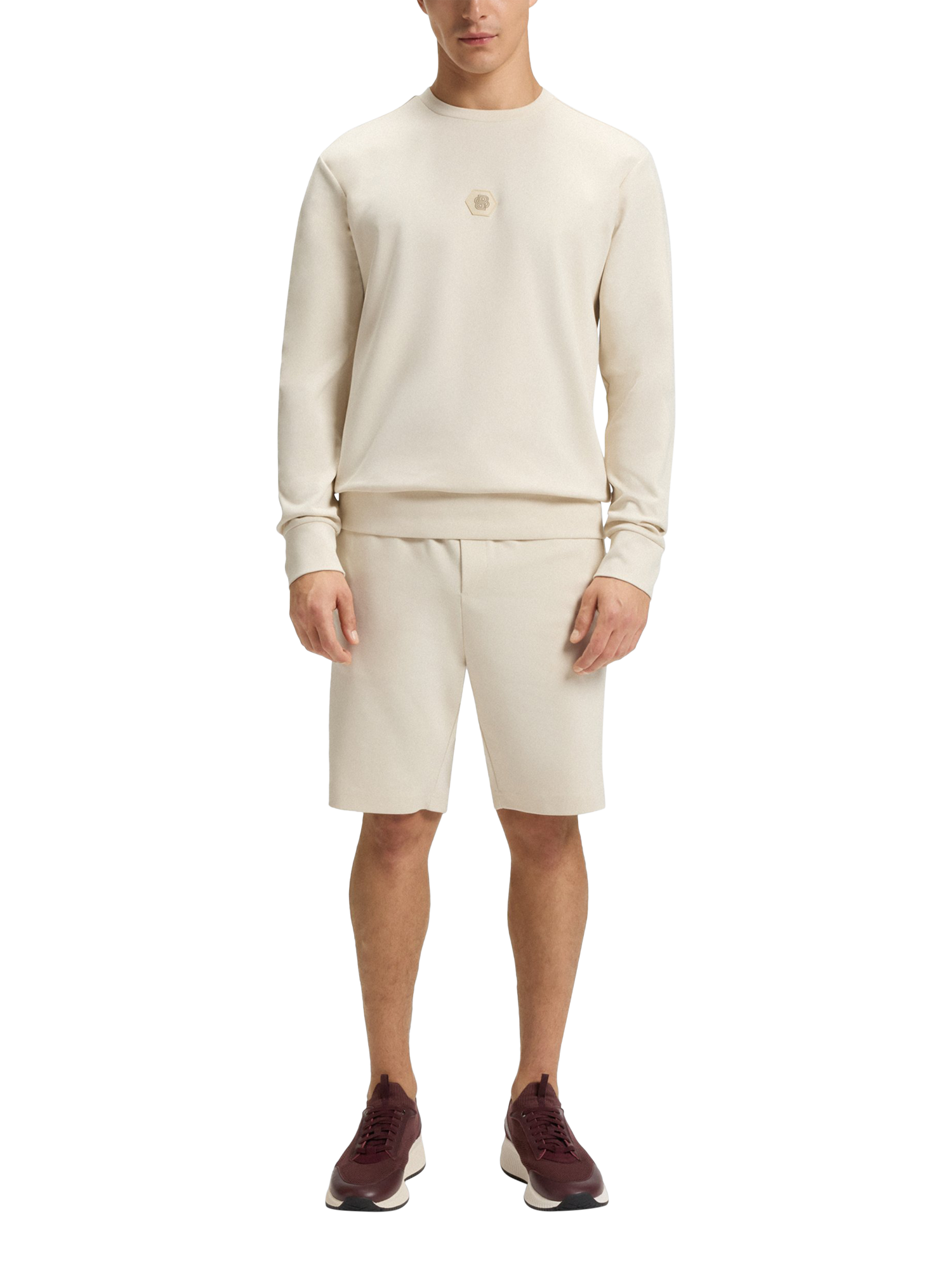 Product image 5 of 5, which shows HUGO BOSS Lace-Up Trainers, Dark Red, 6