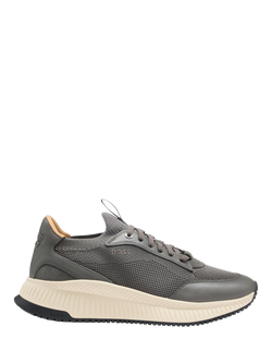 HUGO BOSS Lace-Up Trainers, Medium Grey