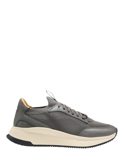 HUGO BOSS Lace-Up Trainers, Medium Grey