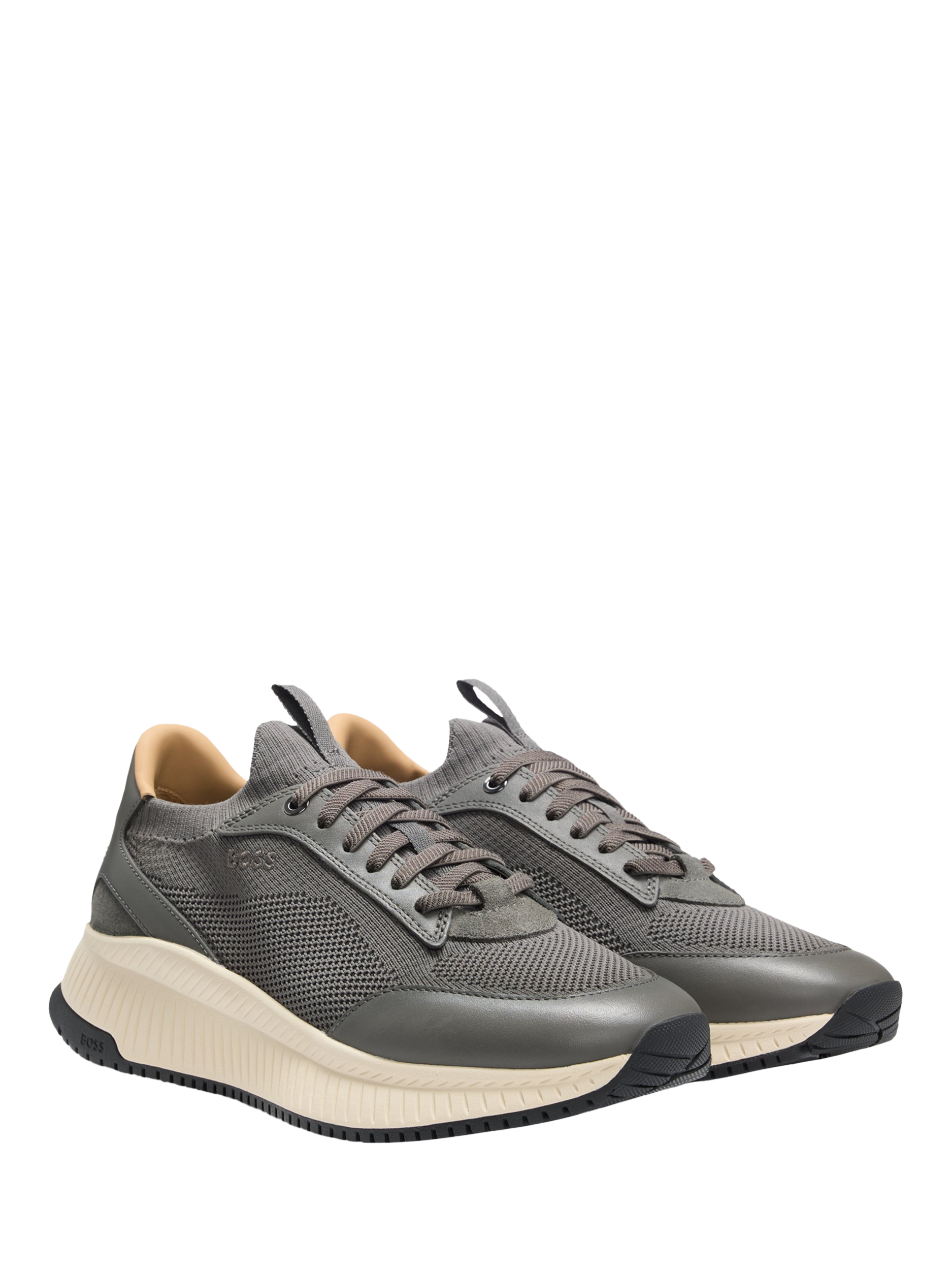 Product image 3 of 5, which shows HUGO BOSS Lace-Up Trainers, Medium Grey, 6
