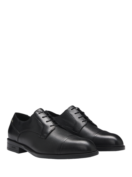 HUGO BOSS BOSS Tayil Leather Derby Shoes, Black - view 2, Black