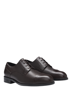 HUGO BOSS BOSS Tayil Leather Derby Shoes, Black - view 2, Dark Brown