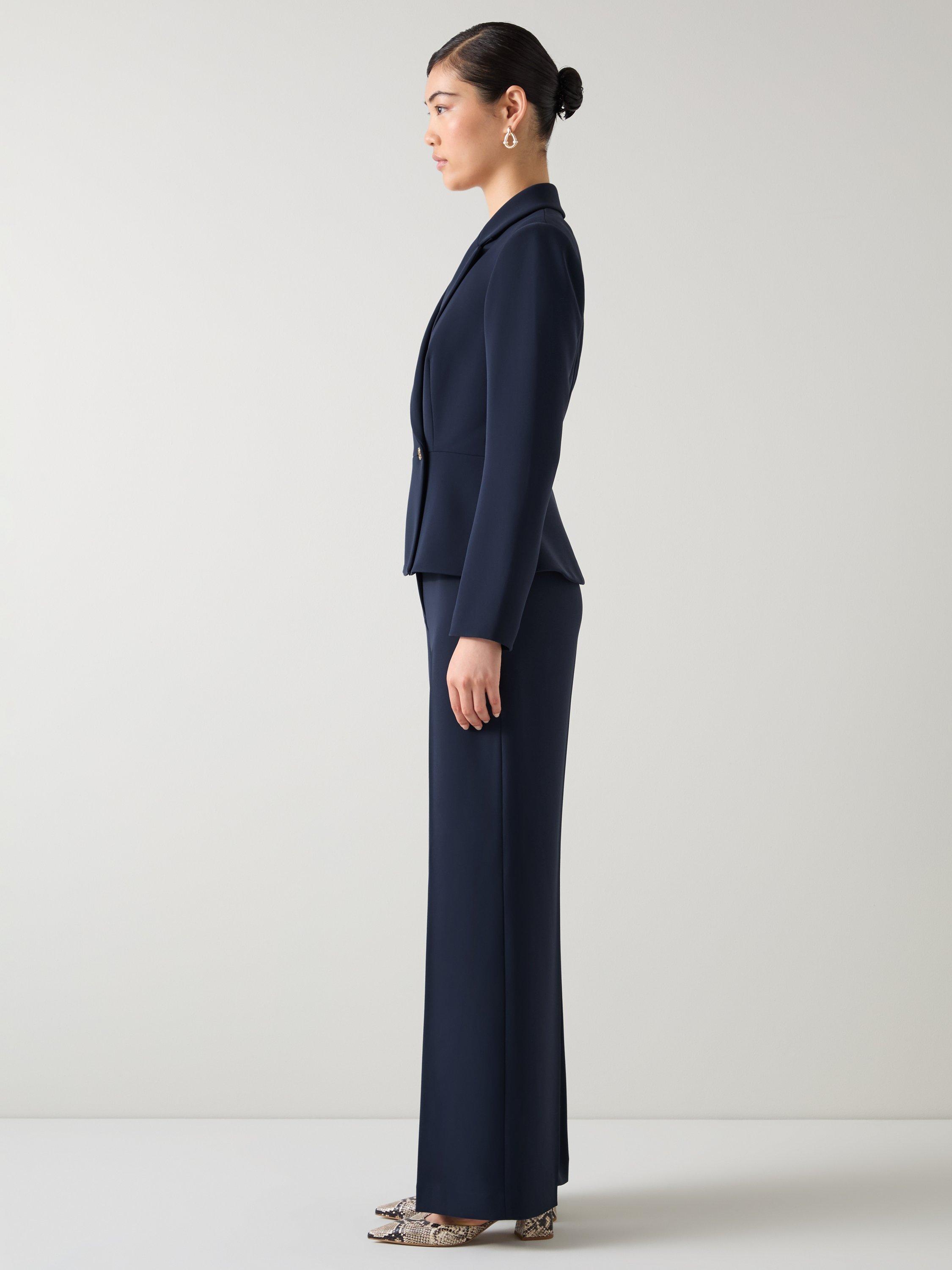 Product image 2 of 4, which shows L.K.Bennett Audrey Peplum Hem Jacket, Navy, 10