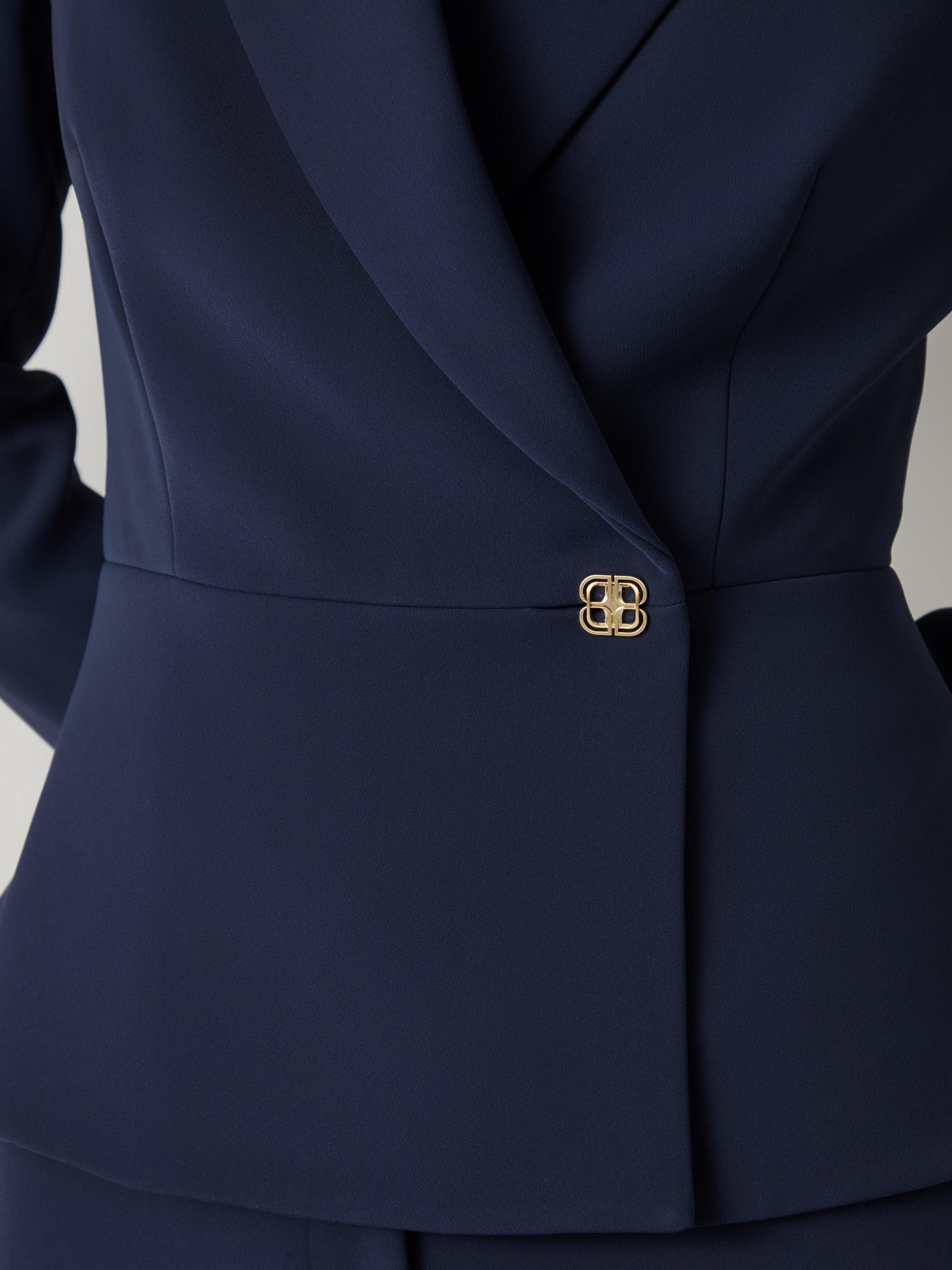 Product image 3 of 4, which shows L.K.Bennett Audrey Peplum Hem Jacket, Navy, 10
