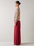L.K.Bennett Odette Monogram Cardigan, Navy/Taupe