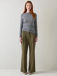 L.K.Bennett Dora Merino Wool Rich Knit Top, Grey