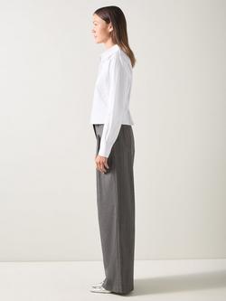 LKB London Liz Cotton Cropped Shirt, White - view 2, White