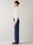 L.K.Bennett Sonya Jewel Button Shirt, Cream