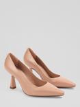 L.K.Bennett Florena Leather Kitten Heel Court Shoes, Trench