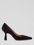 L.K.Bennett Florena Suede Kitten Heel Court Shoes, Black