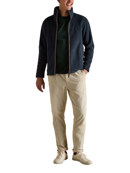 Joules Zip Front Fleece Jacket, Navy