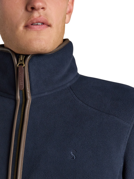 Joules Zip Front Fleece Jacket - view 2, Navy