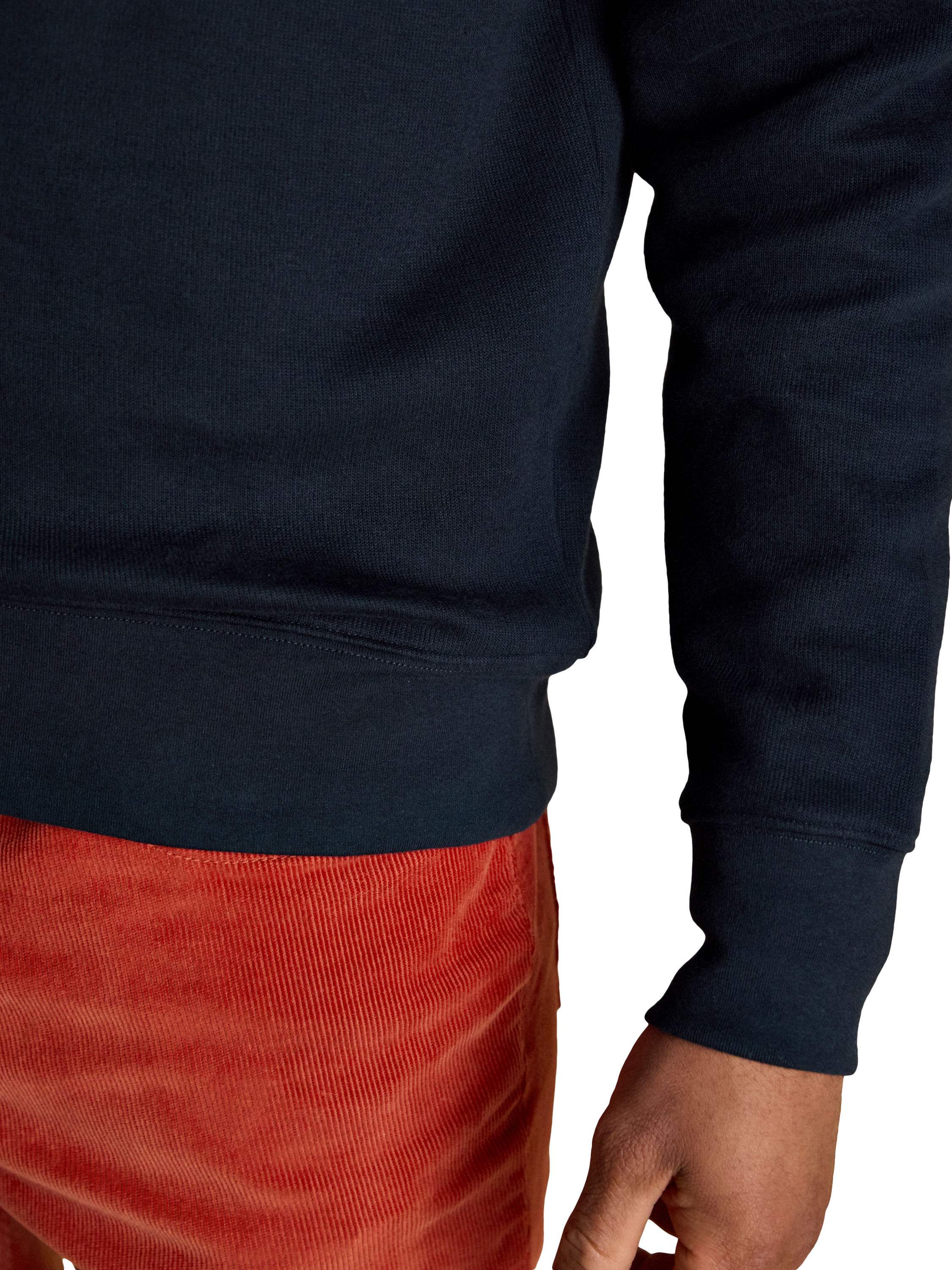 Product image 4 of 8, which shows Joules Half Zip Cotton Jumper, Navy, S