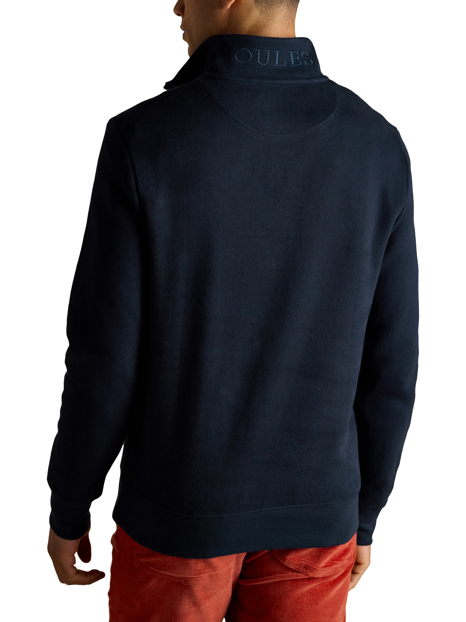Product image 5 of 8, which shows Joules Half Zip Cotton Jumper, Navy, S