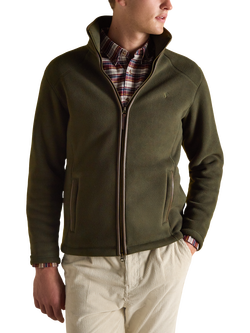 Joules Zip Front Fleece Jacket, Green