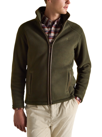 Joules Zip Front Fleece Jacket, Green