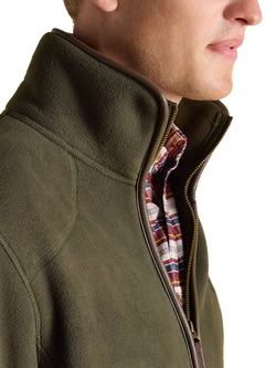 Joules Zip Front Fleece Jacket - view 2, Green