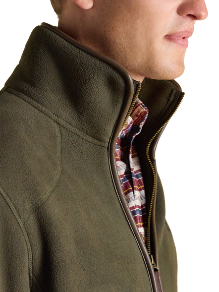 Joules Zip Front Fleece Jacket - view 2, Green