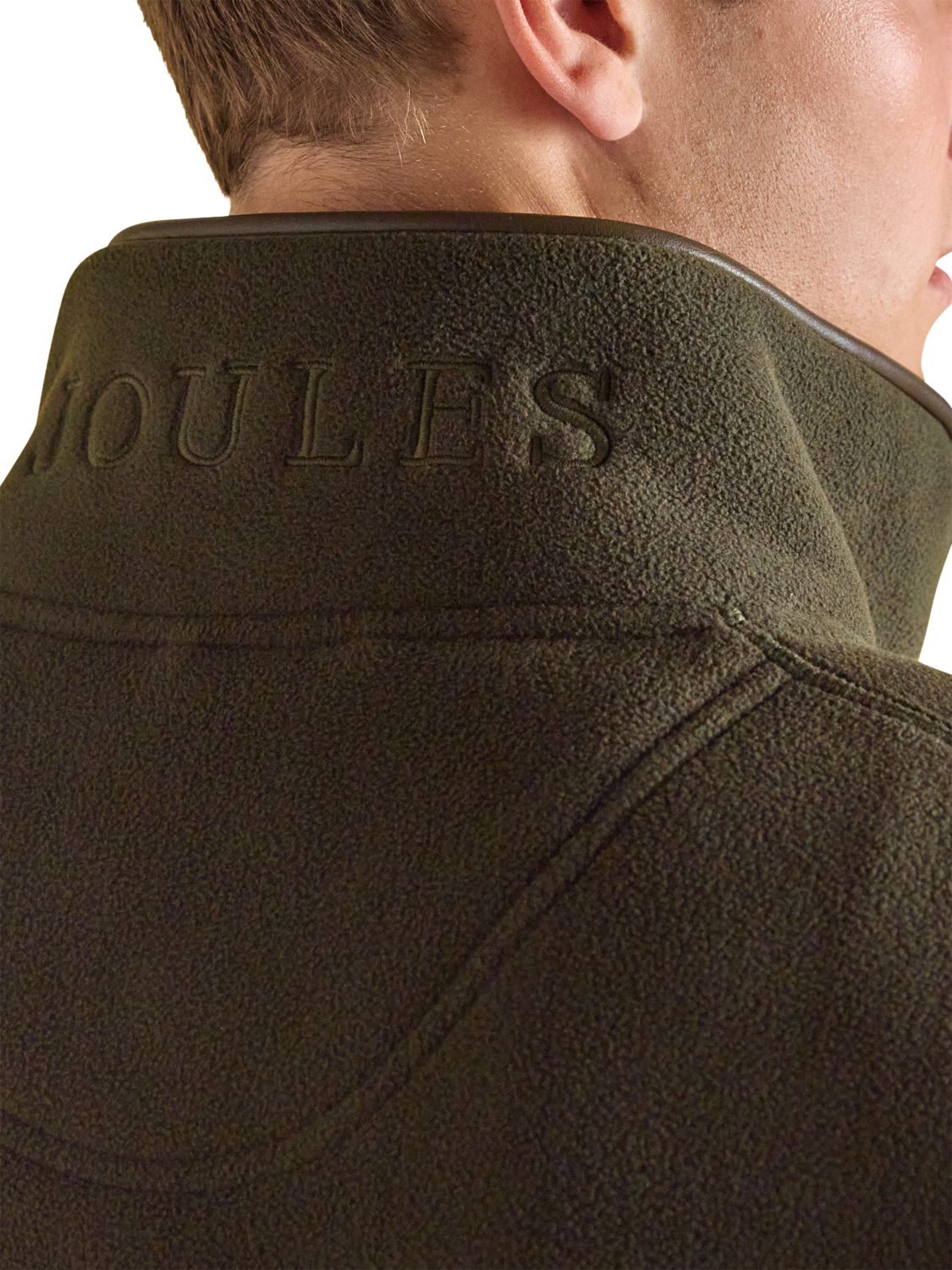 Product image 7 of 8, which shows Joules Zip Front Fleece Jacket, Green, S