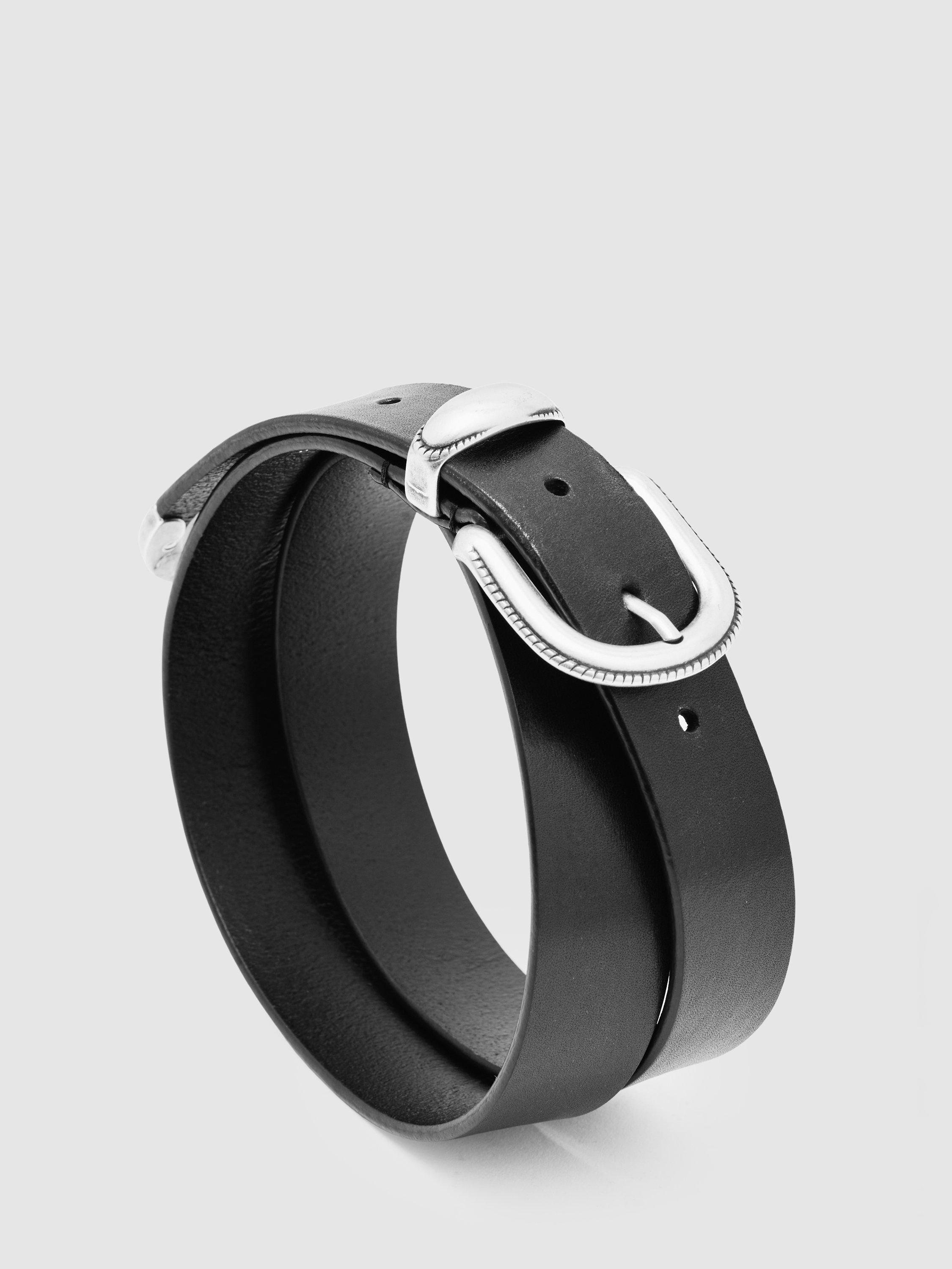Product image 4 of 4, which shows Reiss Jonny Leather Belt, Black, 28R