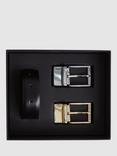 Reiss Reign Leather Reversible Belt, Black/Brown
