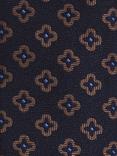 Reiss Omero Wool Silk Blend Floral Tie, Navy