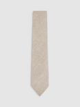 Reiss Donato Wool Silk Blend Tie, Oatmeal