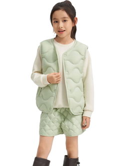 Bosideng Kids' Quilted Sleeveless Gilet, Avocado Green, Avocado Green