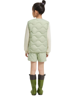 Bosideng Kids' Quilted Sleeveless Gilet, Avocado Green - view 2, Avocado Green
