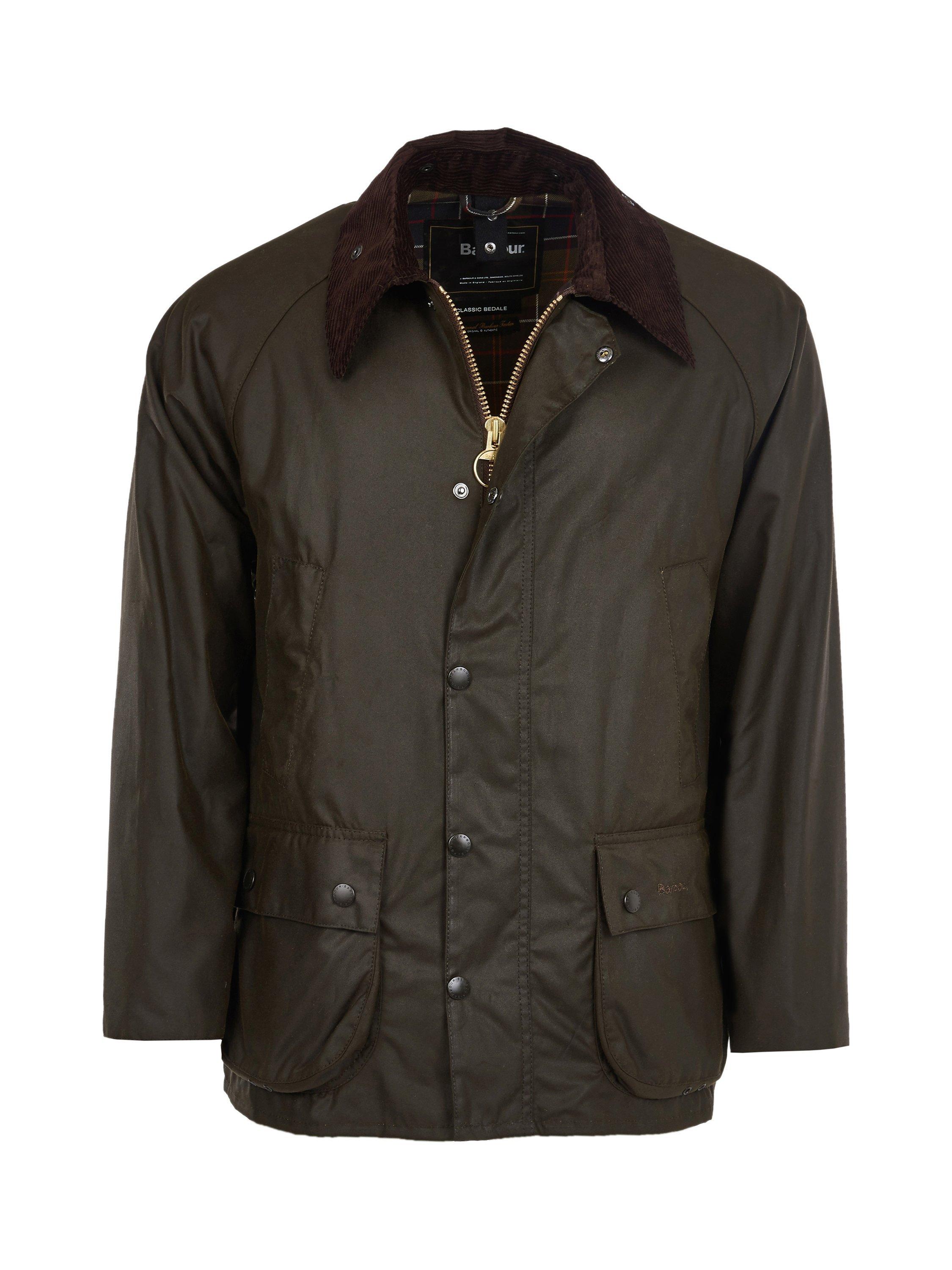 Product image 6 of 6, which shows Barbour Classic Bedale Waxed Cotton Jacket, Olive, 46
