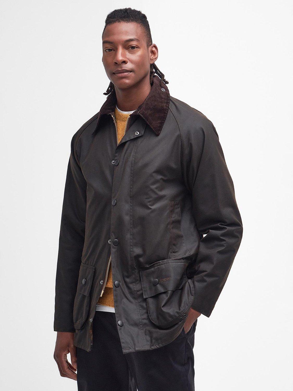 Product image 1 of 11, which shows Barbour Classic Beaufort Waxed Cotton Jacket, Olive, 52