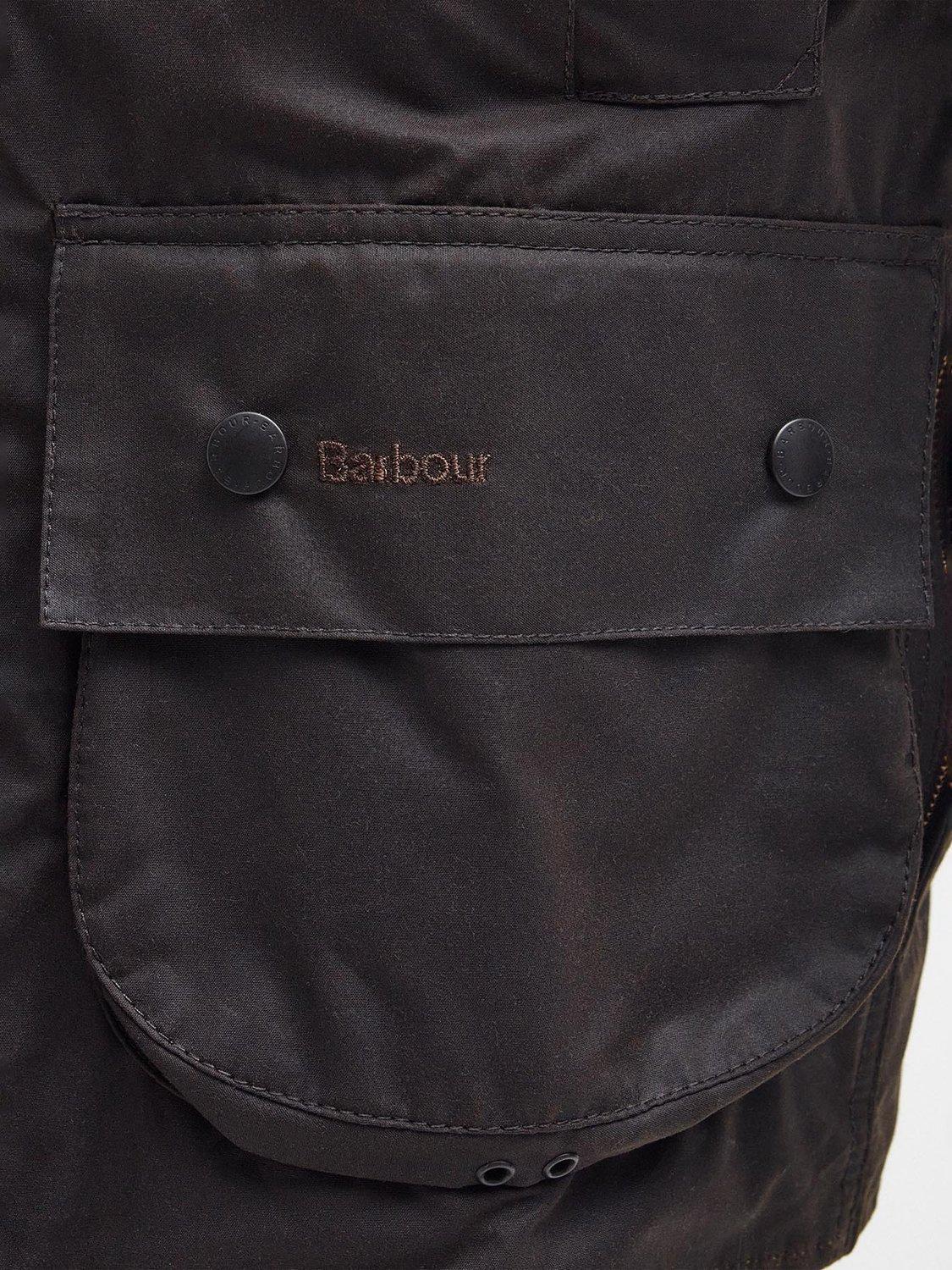 Product image 5 of 11, which shows Barbour Classic Beaufort Waxed Cotton Jacket, Olive, 52