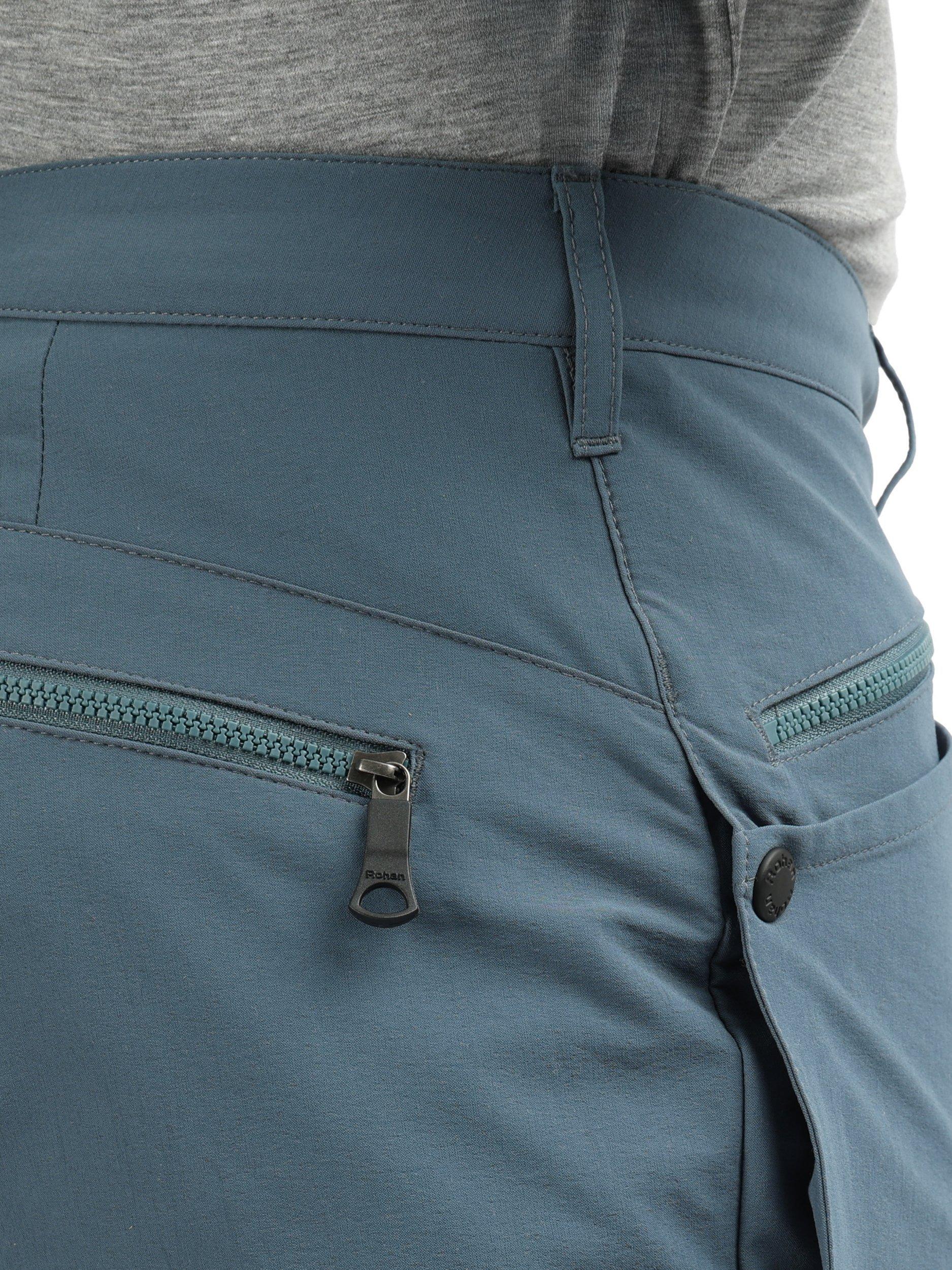 Product image 5 of 5, which shows Rohan Men's Stretch Bags Trousers, Steel Blue, 30S