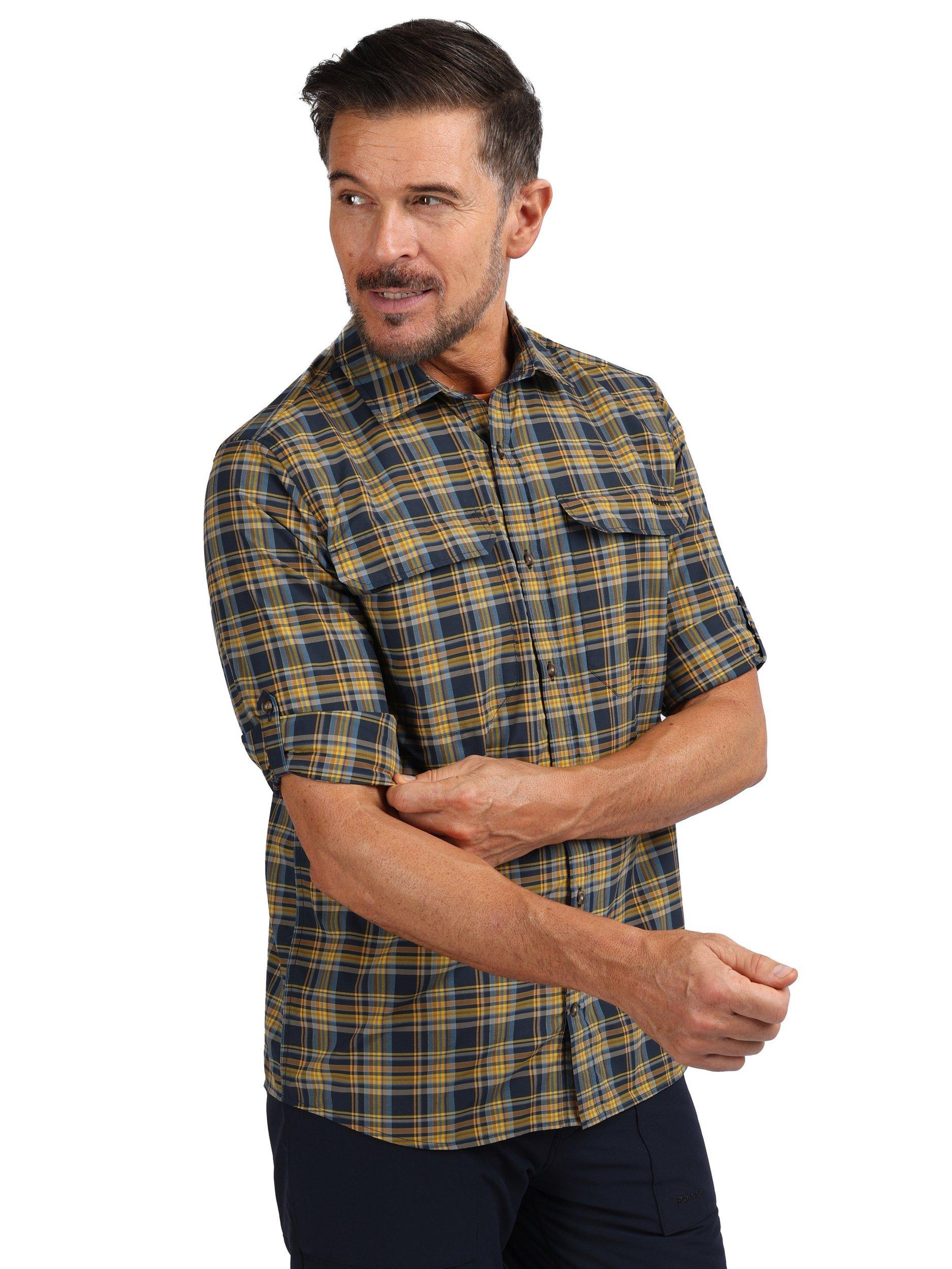 Product image 5 of 9, which shows Rohan Men's Pennine Shirt, Navy/Ochre, S