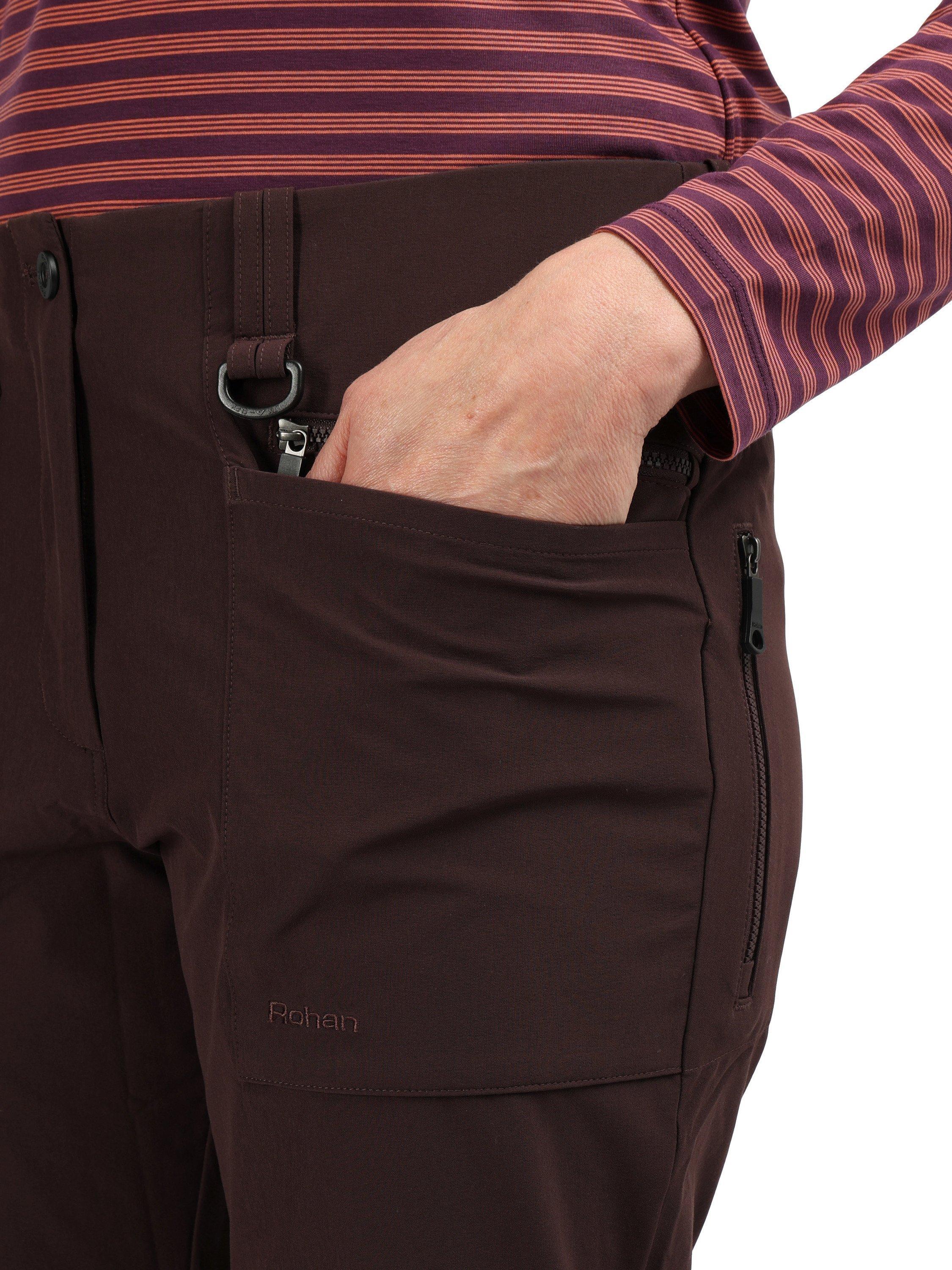 Product image 5 of 6, which shows Rohan Women's Stretch Bags Hiking Trousers, Darkest Plum, 8S