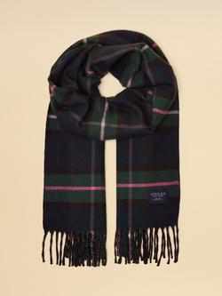 Joules Langtree Check Scarf, Navy, Navy