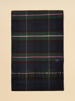 Joules Langtree Check Scarf, Navy - view 2, Navy